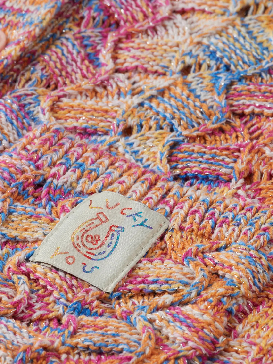 Girls' Multicolor Oversized Cardigan
