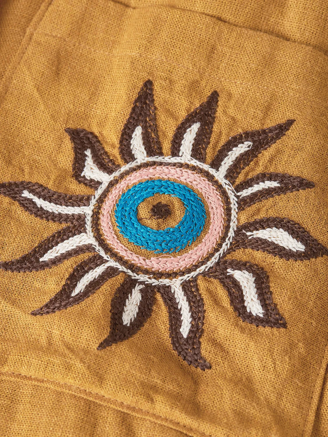Embroidered Linen-Blend Wide-Fit Bermuda Shorts
