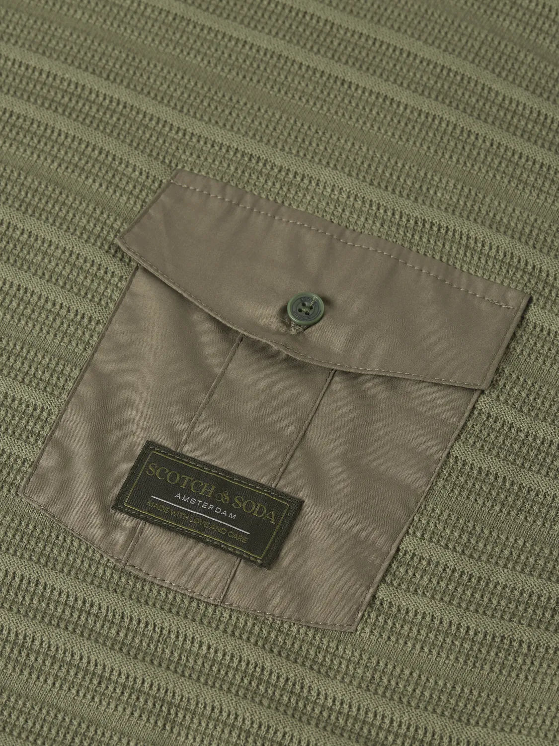 Structured Chest Pocket Relaxed-Fit Pullover