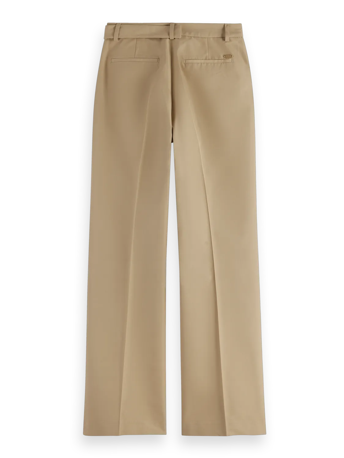 Edie Tailored Wide-Leg Fixed Belt Pant