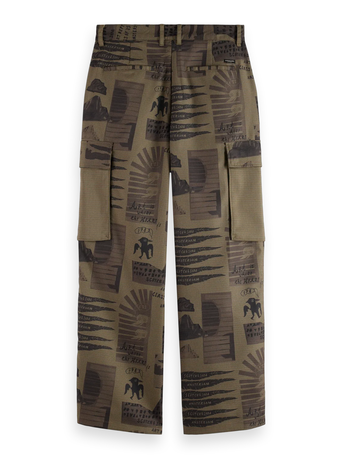 Baggy Fit All-Over Printed Cargo Pants