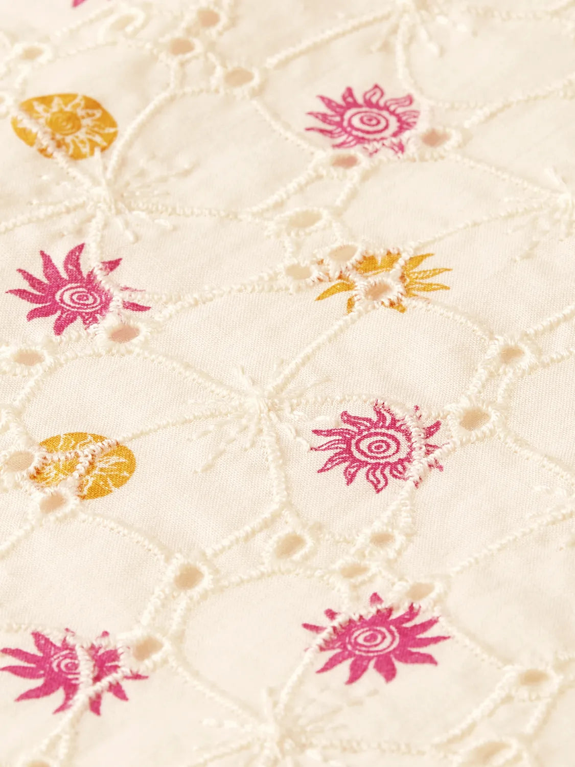 Girls' Printed Embroidered Cotton Dress