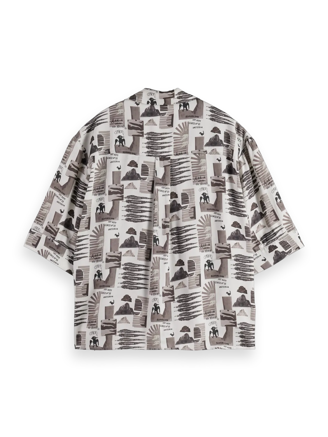 Printed Short Sleeve Fluid Shirt