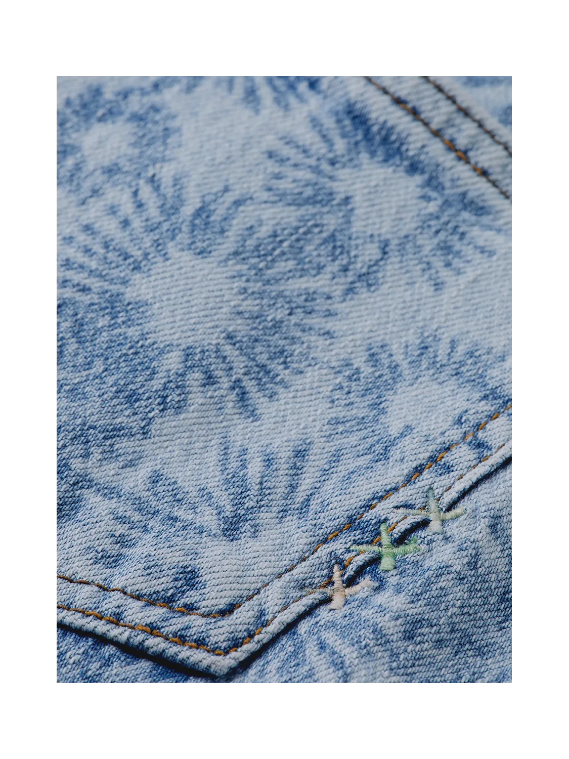 Sky High Rise Straight Jeans | Abstract Floral