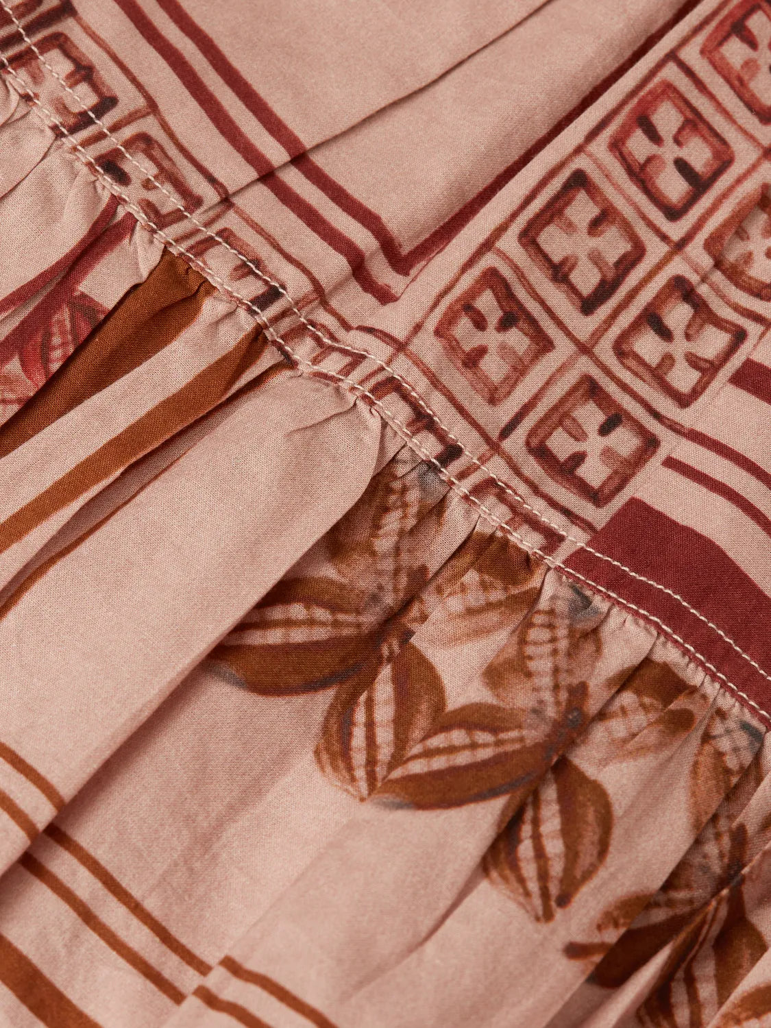 Foulard Printed Long-Sleeved Blouse