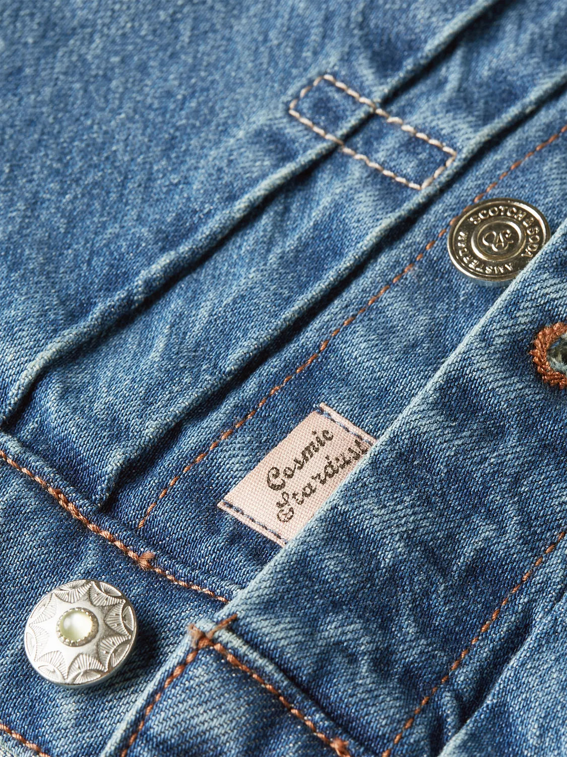 Pleat Front Denim Trucker Jacket