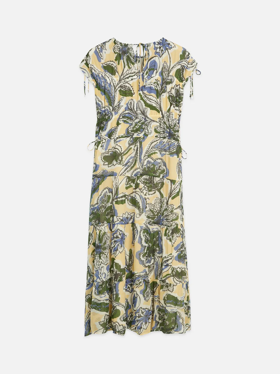 Tiered Printed Chiffon Midi Dress