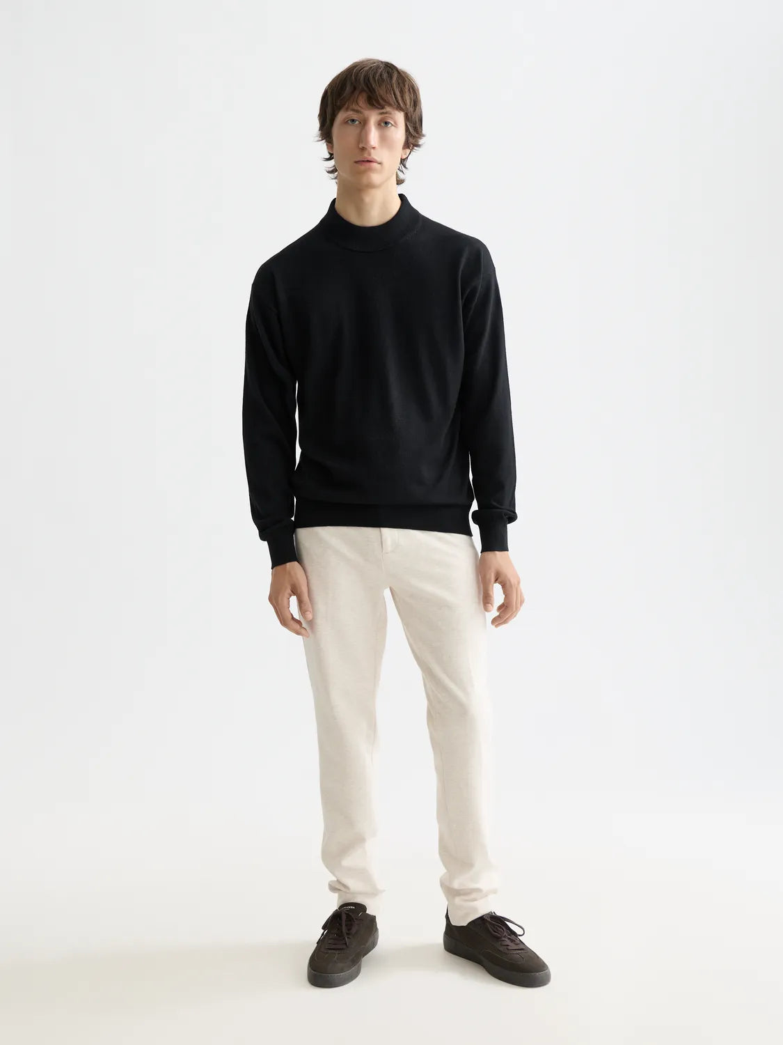 Essentials — Drop Shoulder Mock Neck Pullover