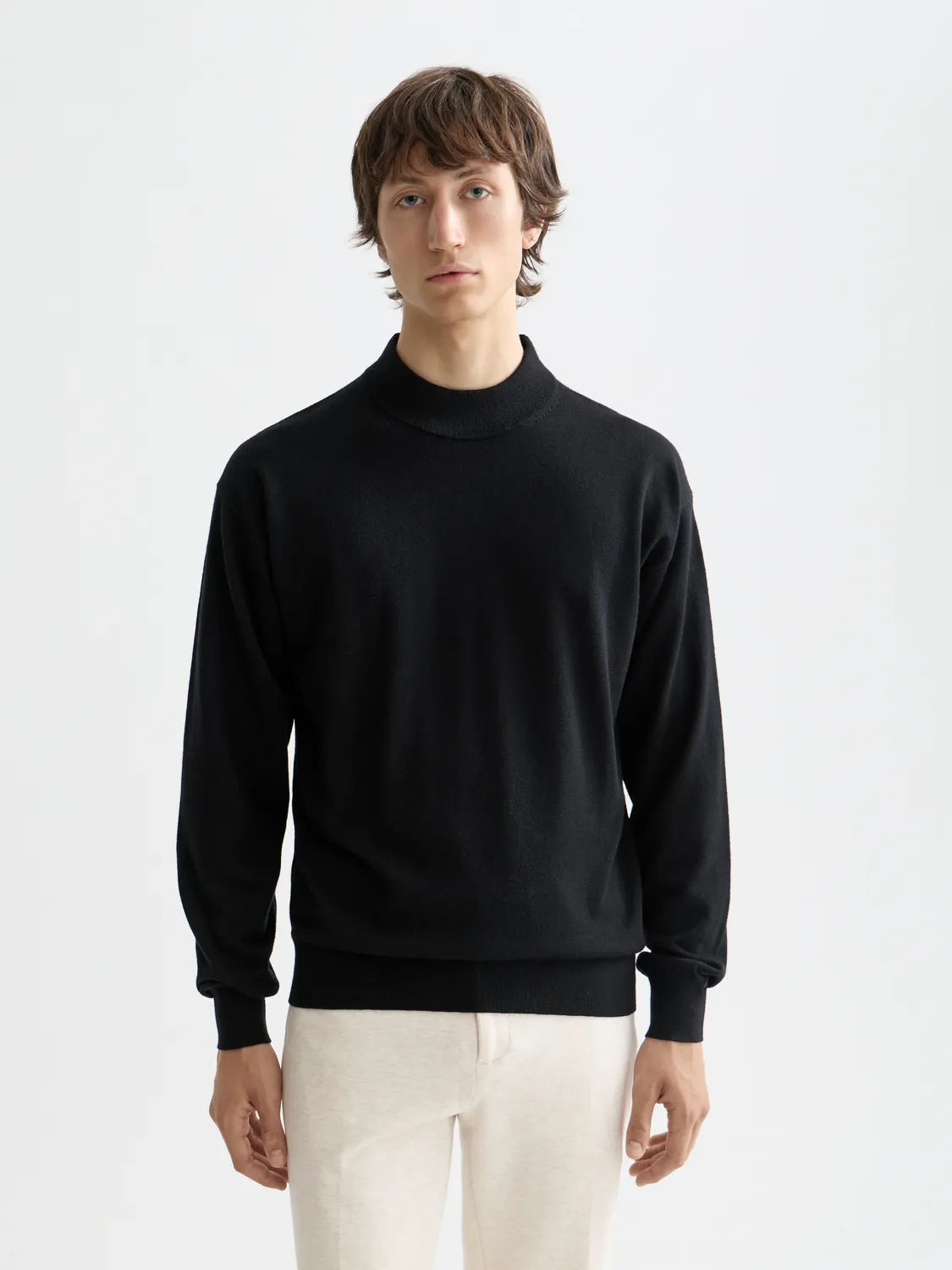 Essentials — Drop Shoulder Mock Neck Pullover