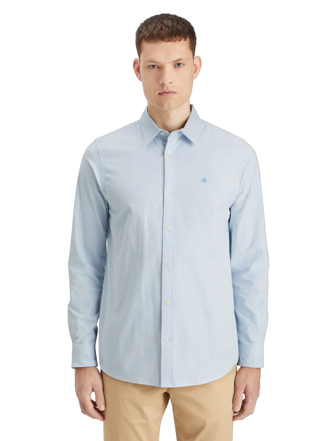 Essentials — Oxford Stripe Button Down Shirt