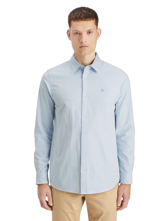 Essentials — Oxford Stripe Button Down Shirt