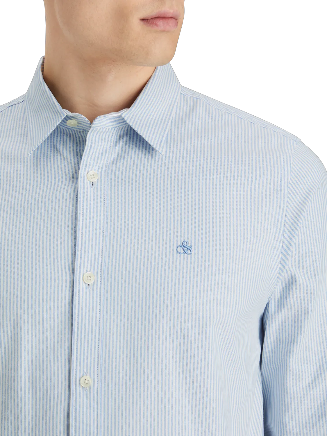 Essentials — Oxford Stripe Button Down Shirt