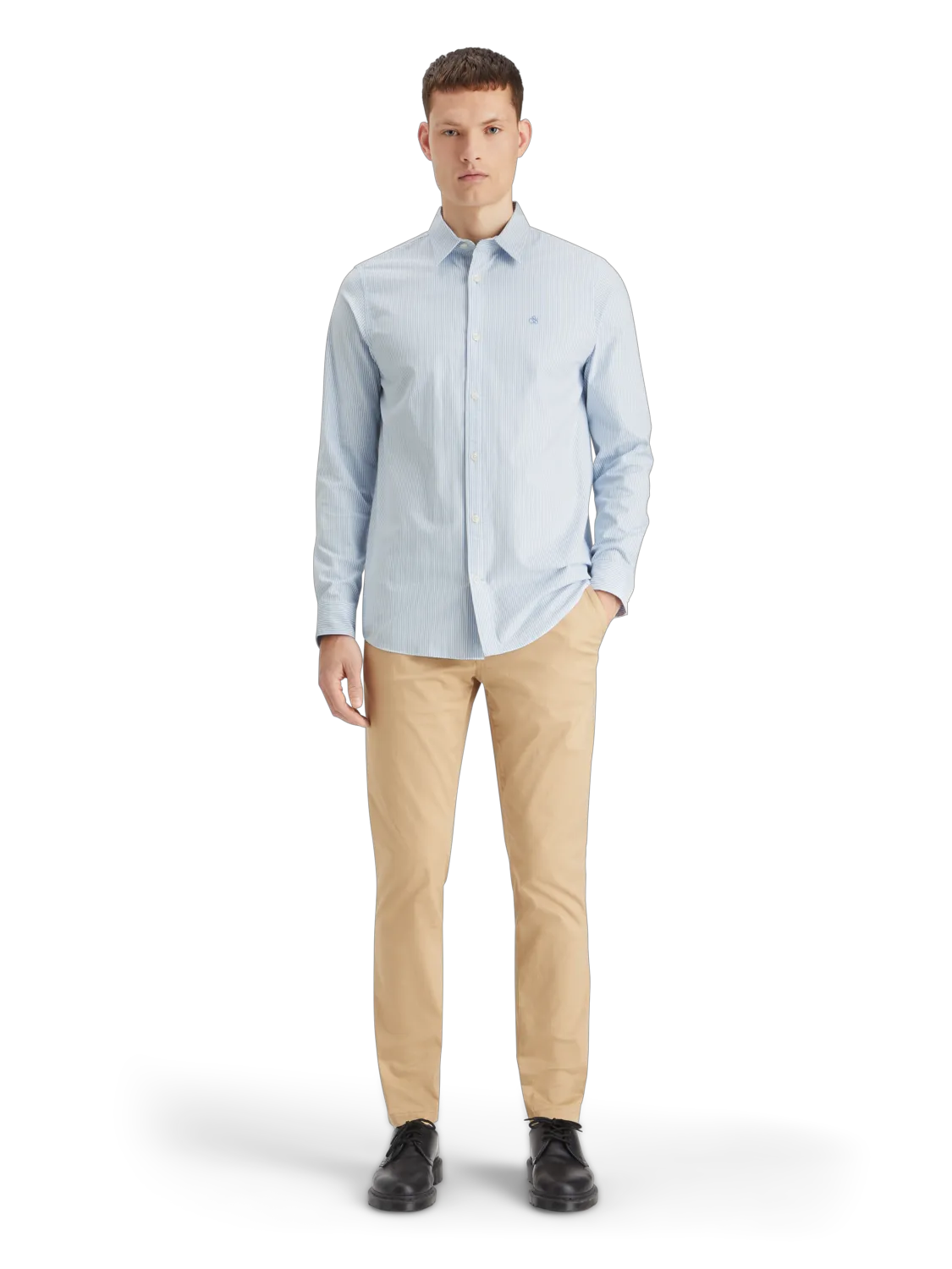 Essentials — Oxford Stripe Button Down Shirt