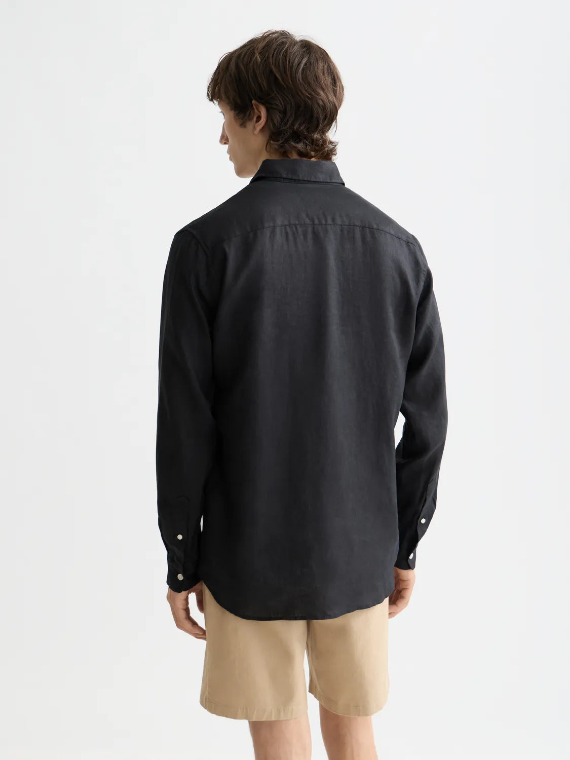 Essentials — Linen Long Sleeve Button-Down Shirt