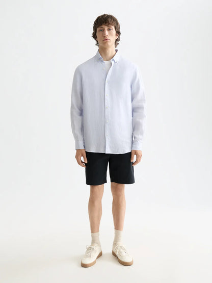 Essentials — Linen Long Sleeve Button-Down Shirt