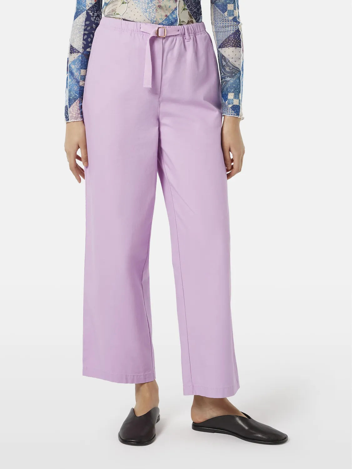 Ezra High-Rise Wide-Leg Belted Pant
