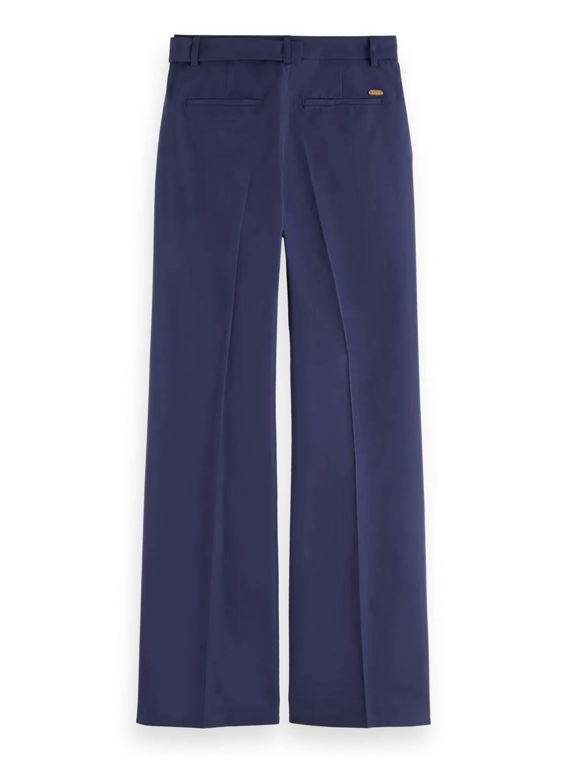 Edie Tailored Wide-Leg Fixed Belt Pant