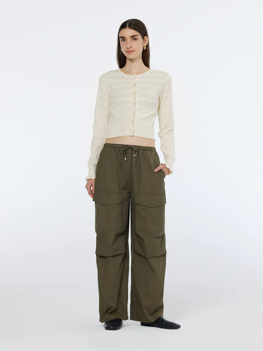 Ivy Mid-Rise Wide-Leg Cargo Pant