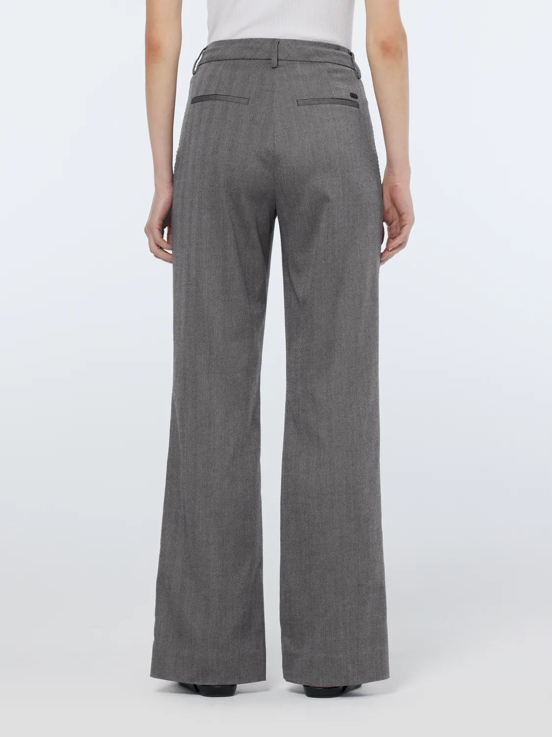 Violet Herringbone High Rise Flare Pant