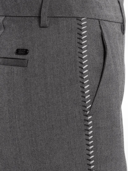 Violet Herringbone High Rise Flare Pant