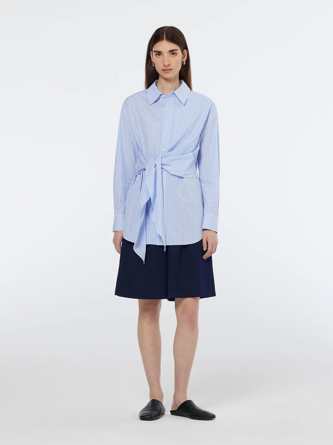 Gabardine Twill Pleated Short
