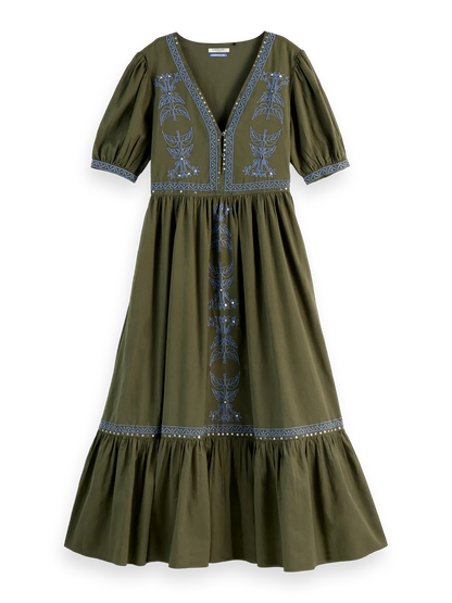 Embroidered Maxi Dress