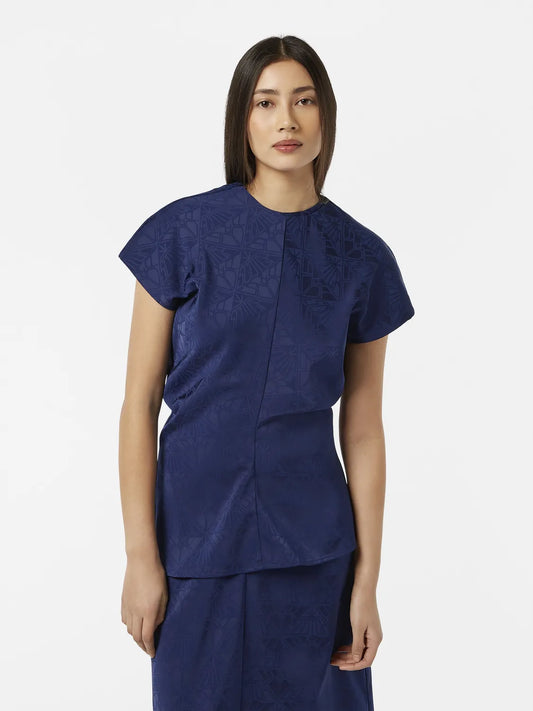 Satin Jacquard Top
