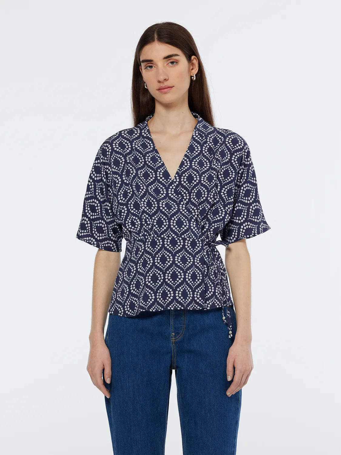 Jacquard Wrap Top