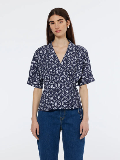 Jacquard Wrap Top