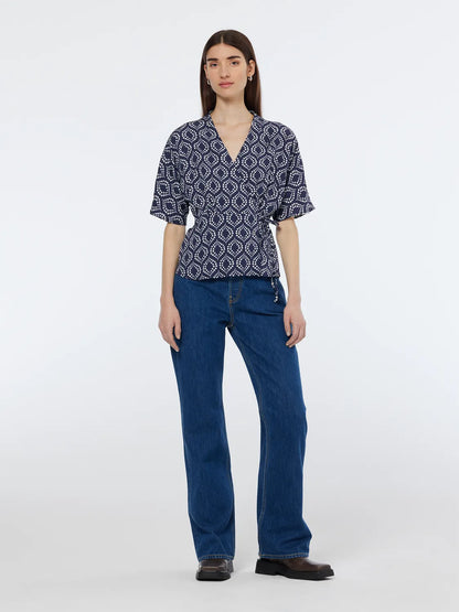 Jacquard Wrap Top