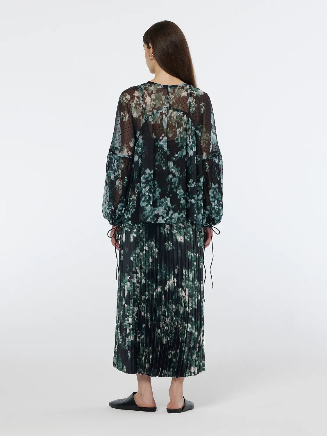 Floral Printed Fil Coupe Top
