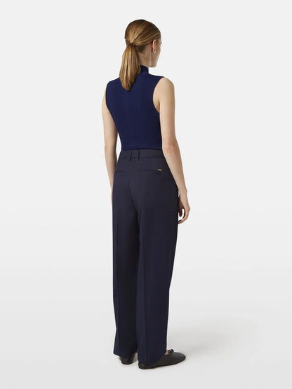 Ribbed Knit Turtleneck Tank