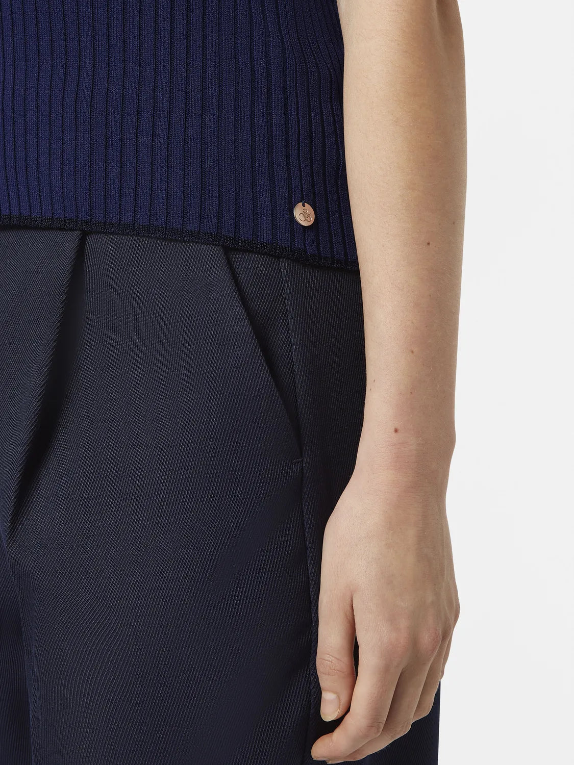 Ribbed Knit Turtleneck Tank