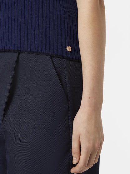 Ribbed Knit Turtleneck Tank