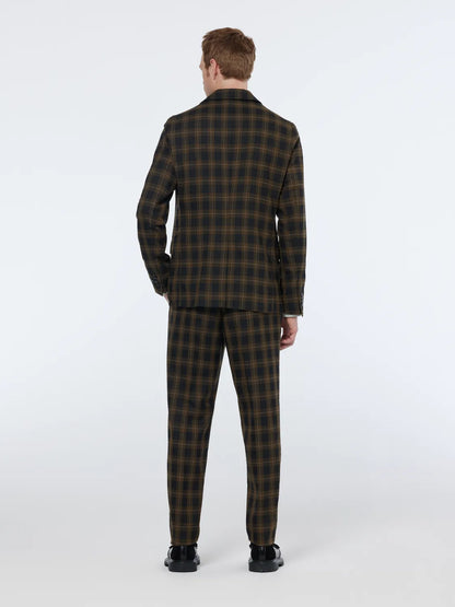 Single-Breasted Yarn-Dyed Check Regular Fit Blazer