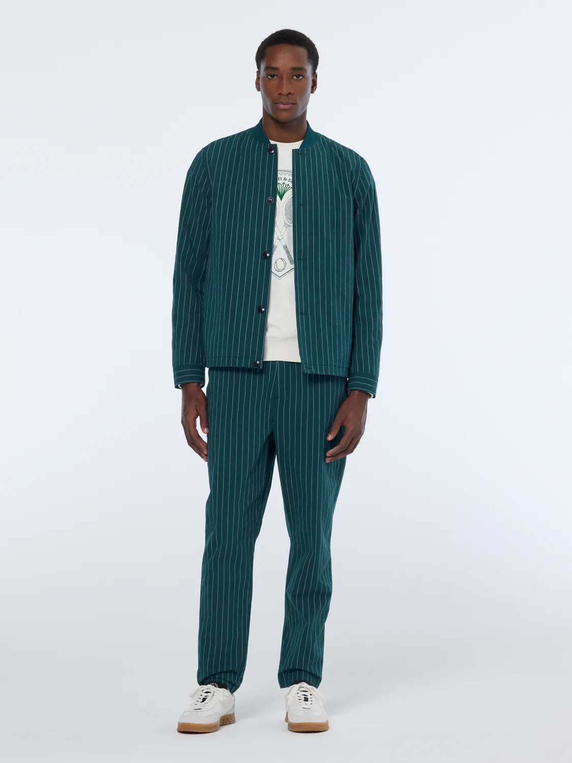 Fave Sporty Cotton-Blend Pinstripe Jogger