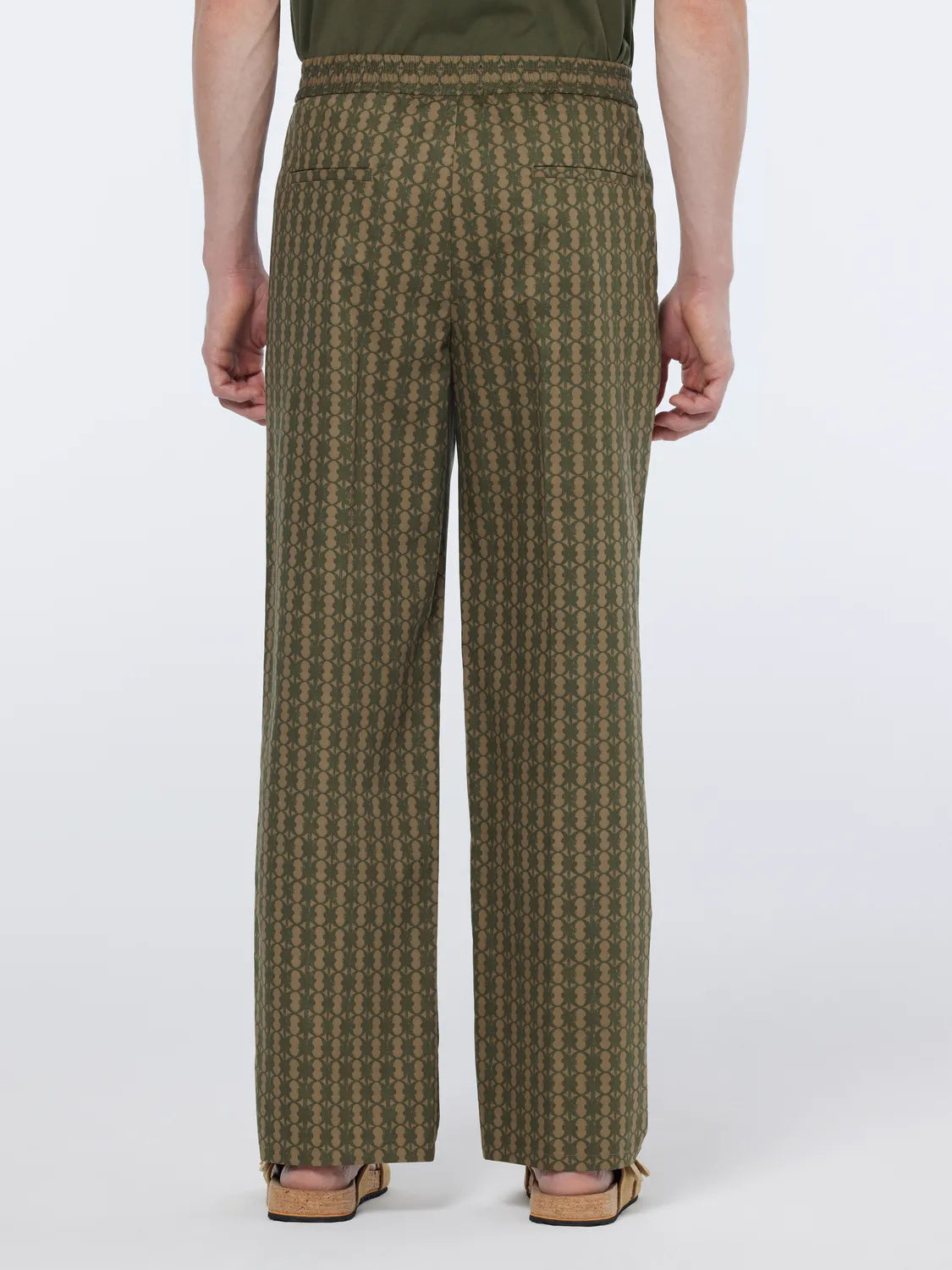 Straight Fit Printed Cotton-Blend Jogger