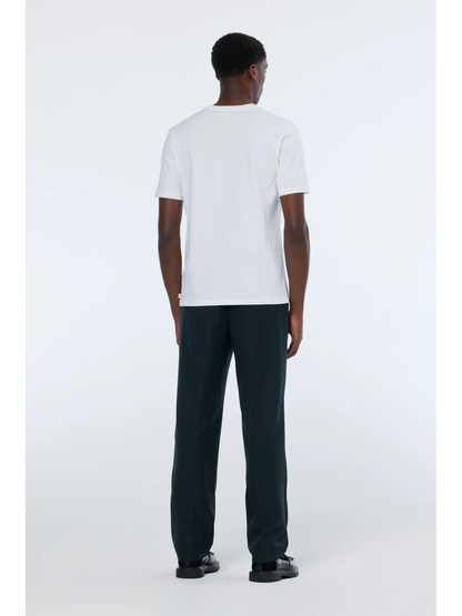 Relaxed Straight Fit Pleated Tailored Chino