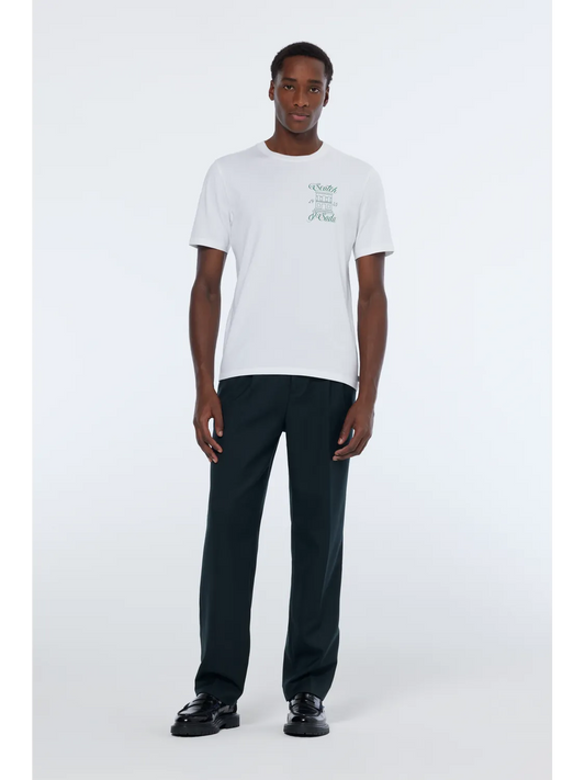 Relaxed Straight Fit Pleated Tailored Chino