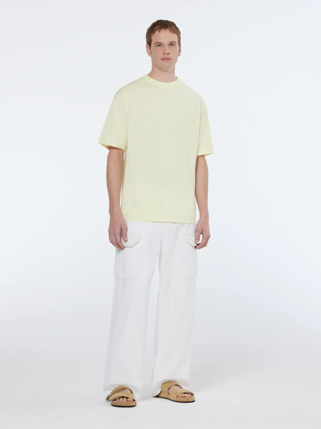 The Daze Loose Fit Cargo Jeans | Faded White