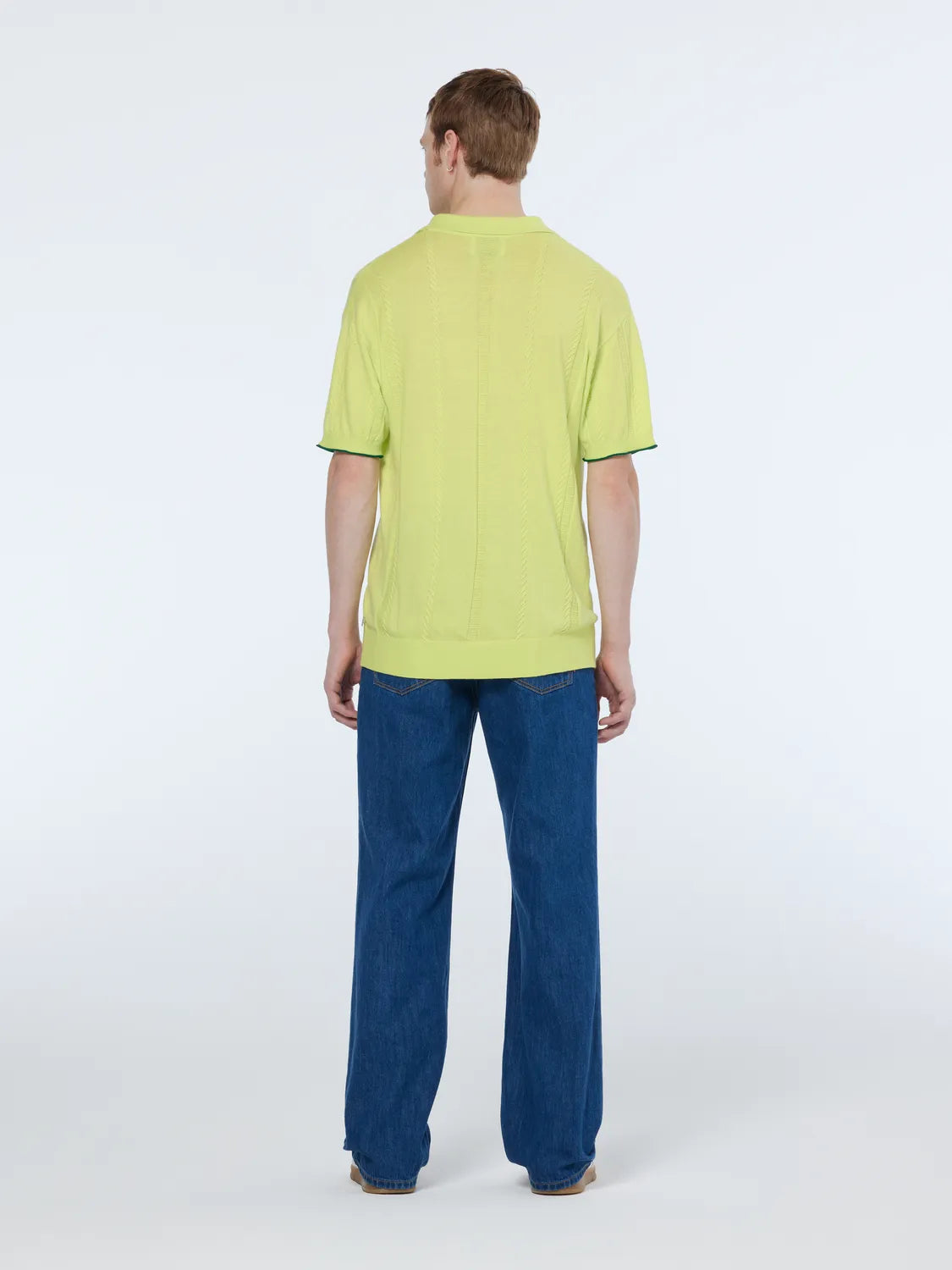 V-Neck Relaxed Fit Knit Polo