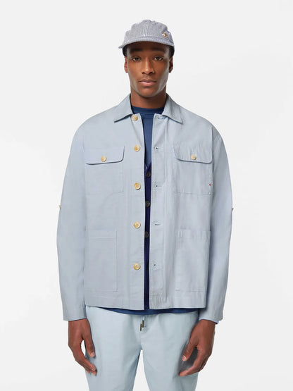 Relaxed-Fit Cotton-Linen Shirt Jacket