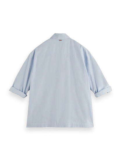 Relaxed-Fit Cotton-Linen Shirt Jacket