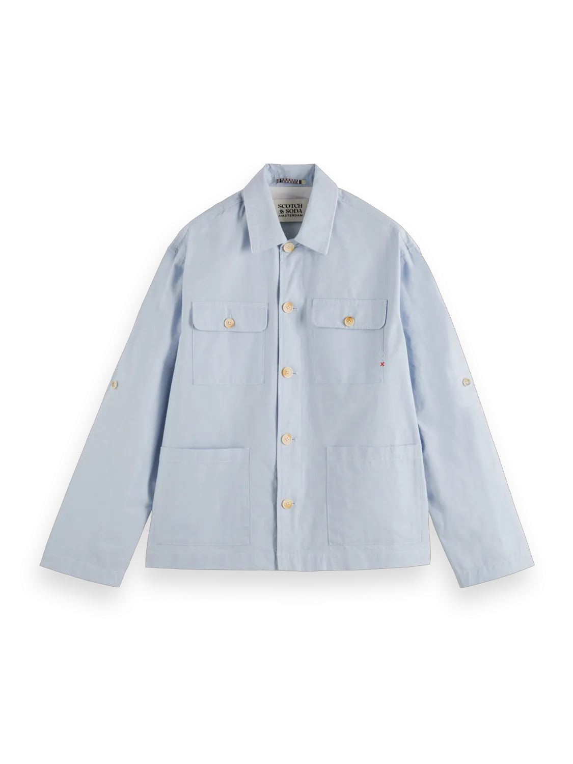 Relaxed-Fit Cotton-Linen Shirt Jacket