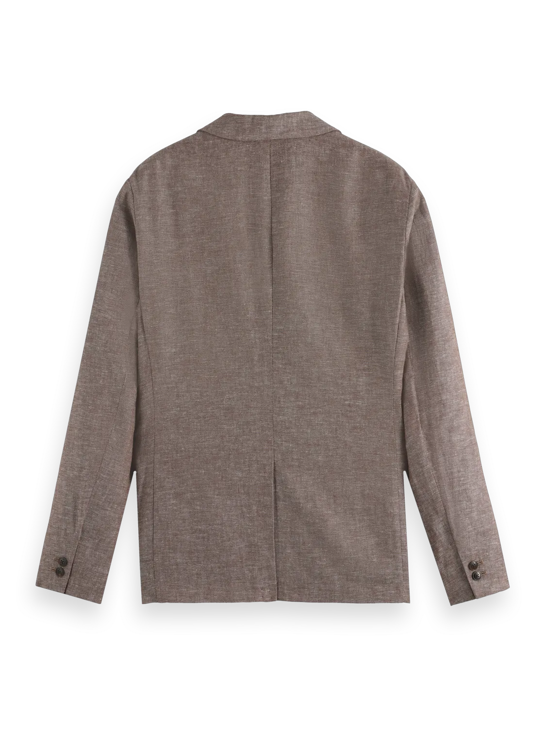 Single-Breasted Cotton-Linen Blazer
