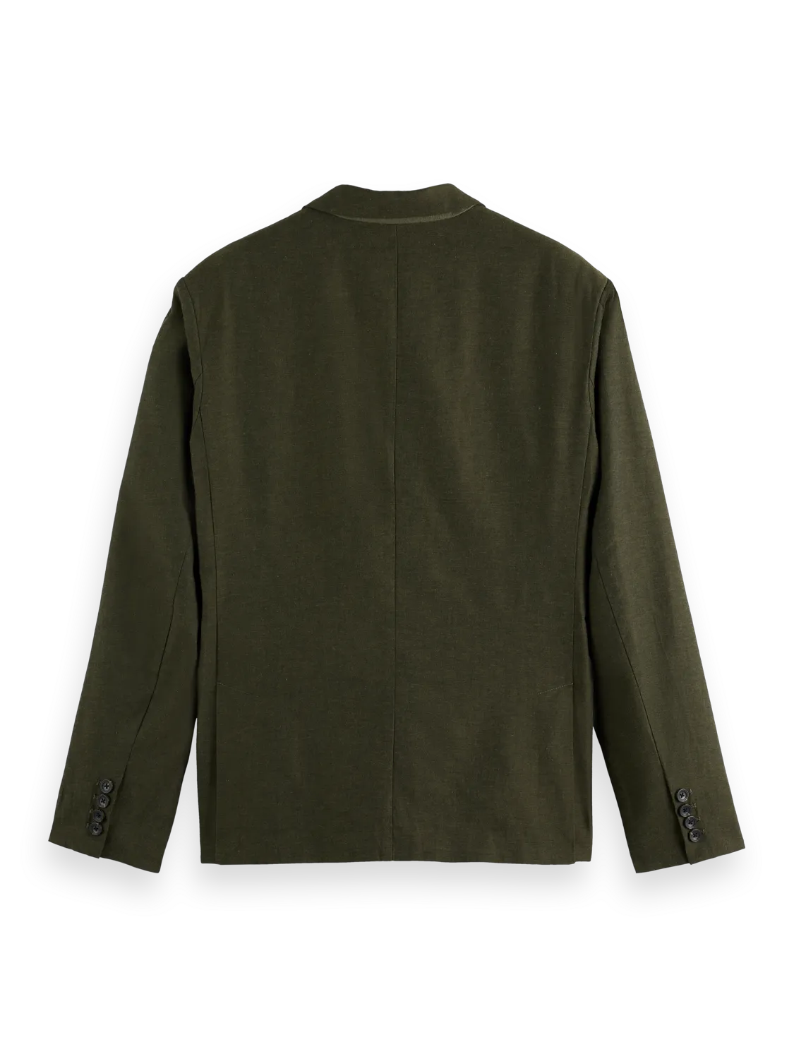 Double-Breasted Linen-Blend Blazer