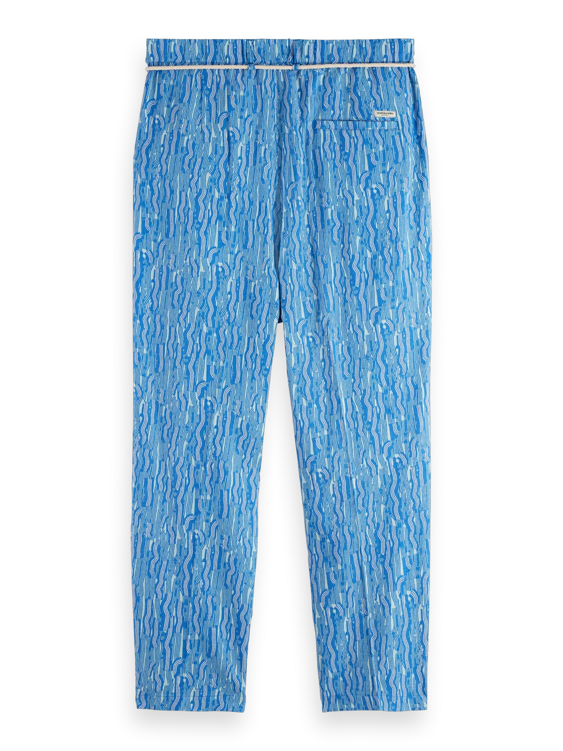 Printed Wide Fit Linen-Blend Jogger