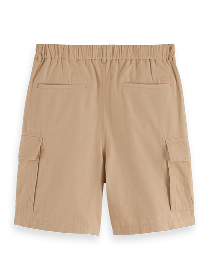 Relaxed-Fit Cotton-Linen Cargo Short