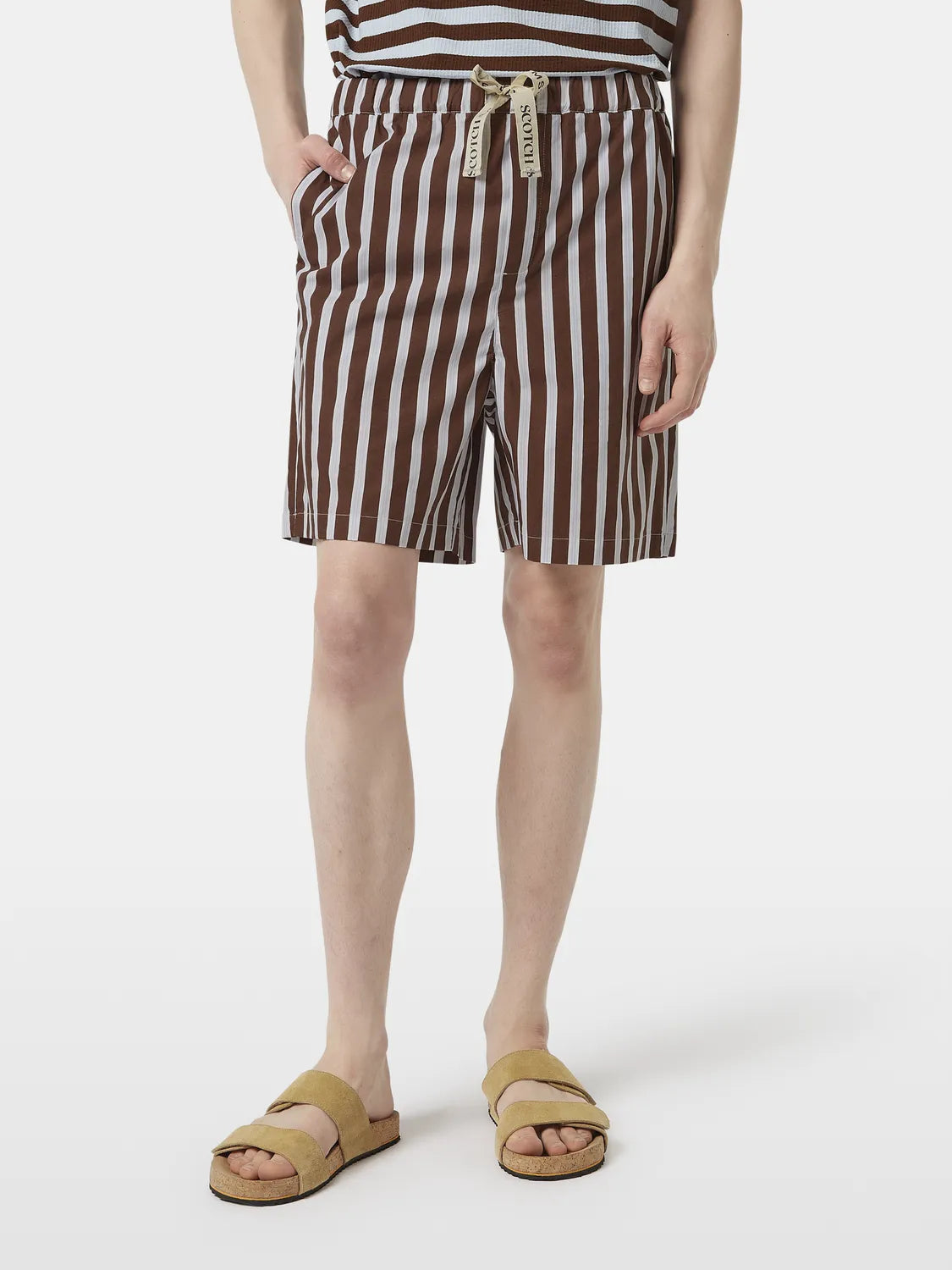 Fave Relaxed-Fit Striped Poplin Bermuda Short