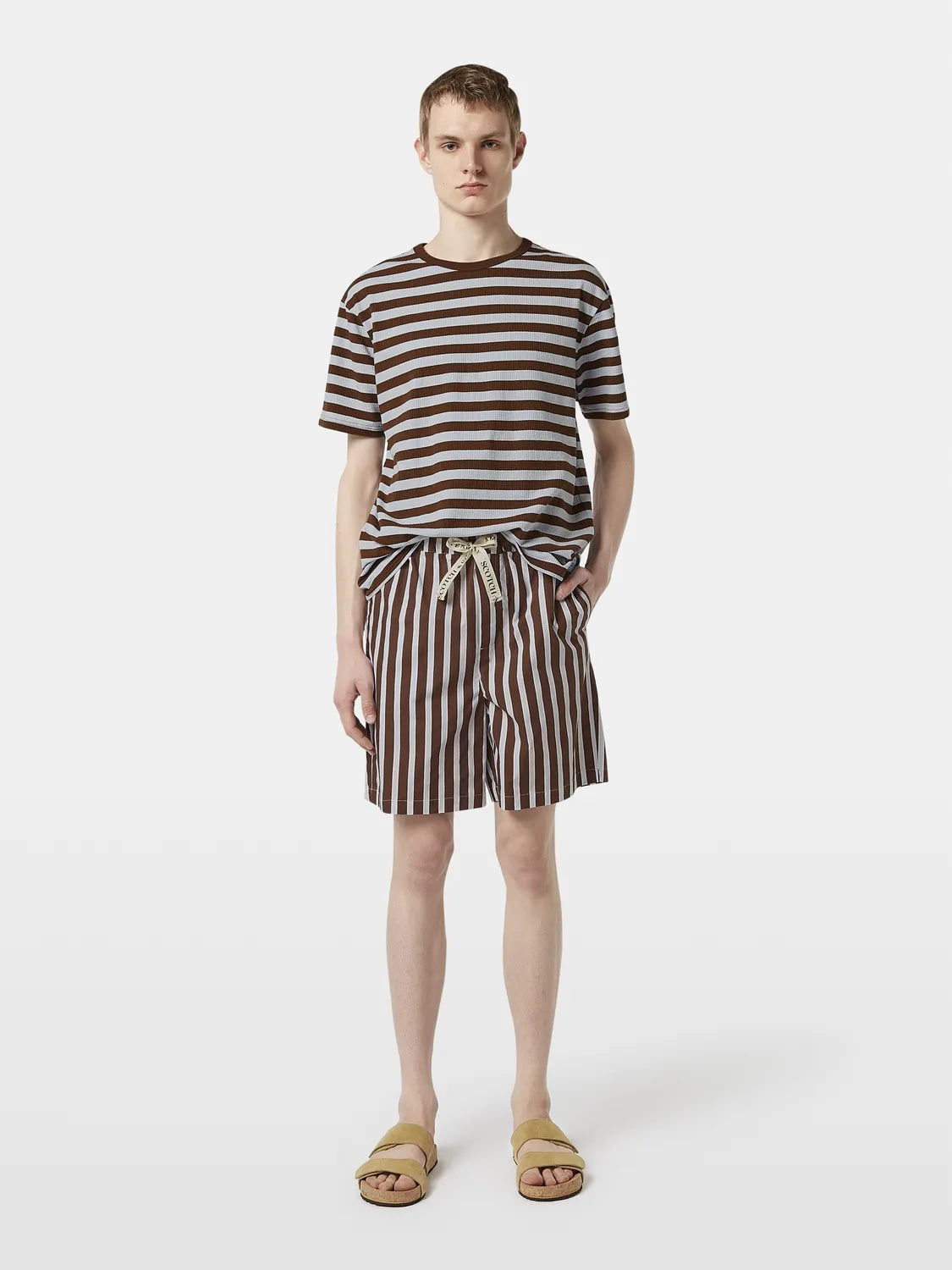 Fave Relaxed-Fit Striped Poplin Bermuda Short